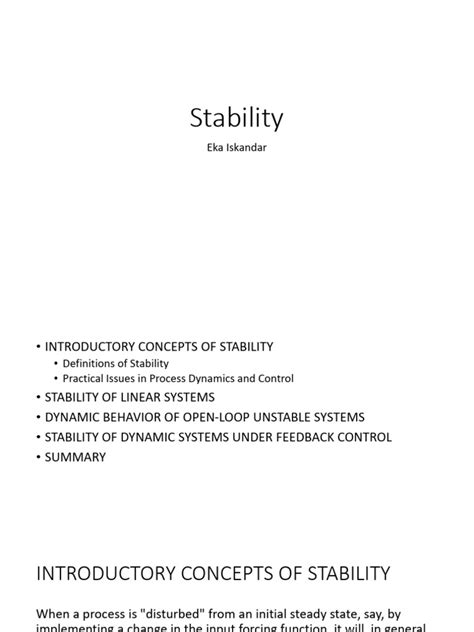 Stability | PDF