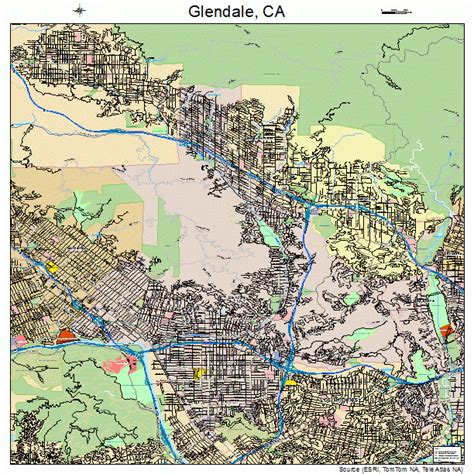 Glendale California Street Map 0630000