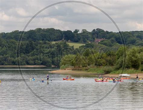 Image of Ardingly, Sussex/Uk - November 2 : Man Fishing At The ...