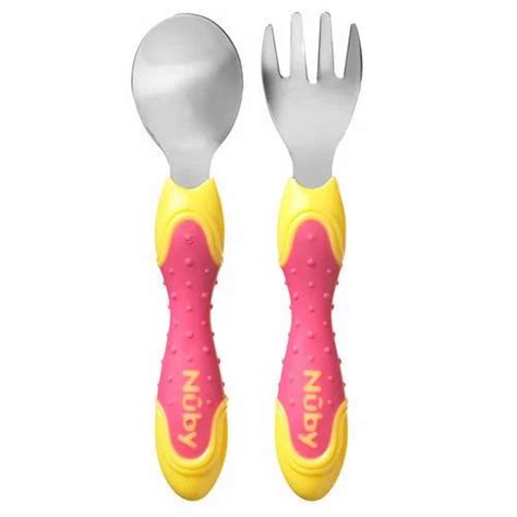 Nuby Fork And Spoon Set at Rs 99/piece | बच्चों के लिए चम्मच in Chennai | ID: 15920159397