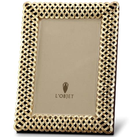 L'Objet Braid picture frame, gold, picture size 20 x 25 cm (8'' x 10 ...