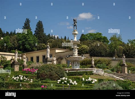 Villa di Castello (Villa Reale), near Florence, Italy. The Fountain ...