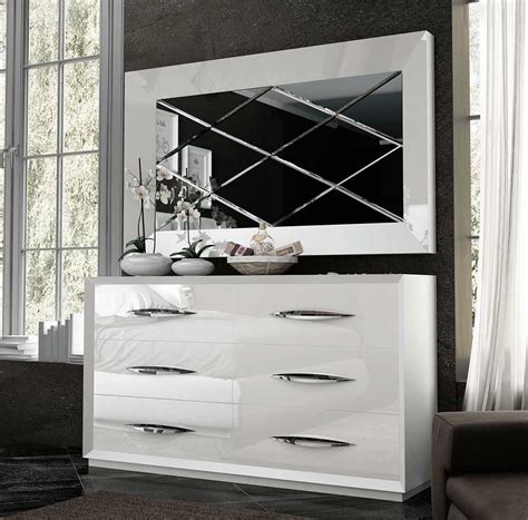 White High Gloss Bed EF Emperor | Modern Bedroom Furniture