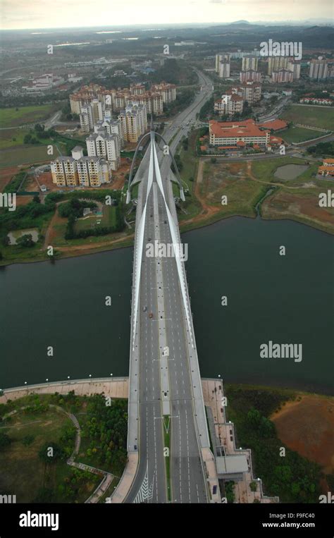 Aerial view Road Bridge Stock Photo - Alamy