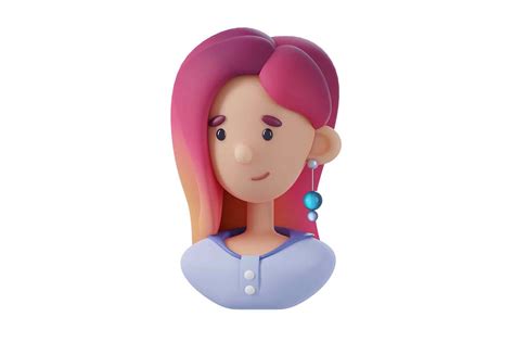 Girl avatar 3D illustration | kit8.net