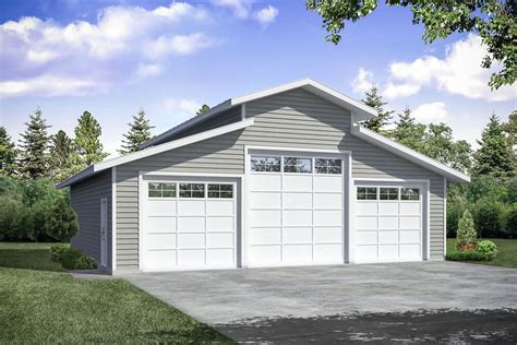 Plan 72991DA: Detached Garage with 3 Bays | Barn house plans, Garage plan, House plans