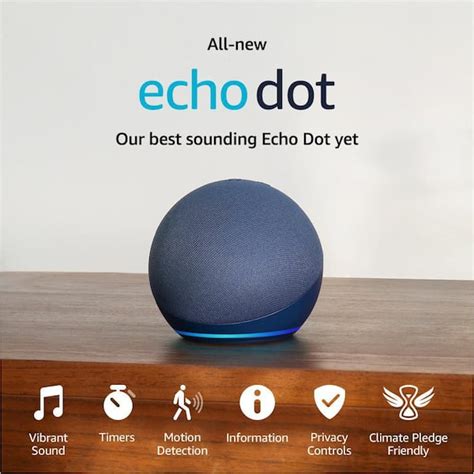 Amazon Echo Dot (5th Gen, 2022 release) Smart speaker with Alexa Deep ...