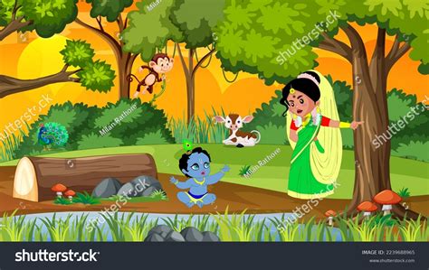 3 Yashoda Krishna Painting Images, Stock Photos & Vectors | Shutterstock