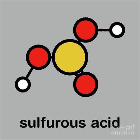 Sulfurous Acid Molecule Photograph by Molekuul/science Photo Library ...