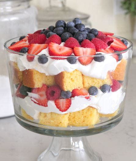 Berry Vanilla Punch Bowl Cake | FaveSouthernRecipes.com