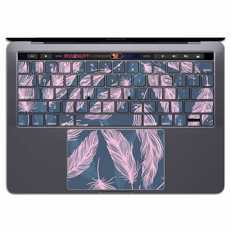 MacBook Keyboard Stickers Pink MacBook Keyboard Decal Feather Vinyl Pro ...