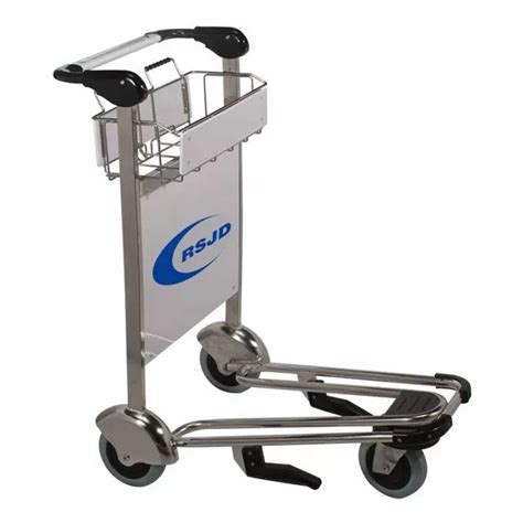 Stainless Steel 3 Wheels Airport Baggage Trolley Cart - Buy Airport Baggage Cart, 3 Wheels ...