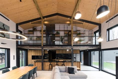 Modern Barn-Inspired House With Laconic Interiors - DigsDigs