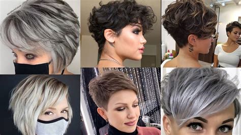 Women long pixie cut New style 2022|short hair with bangs Best short ...