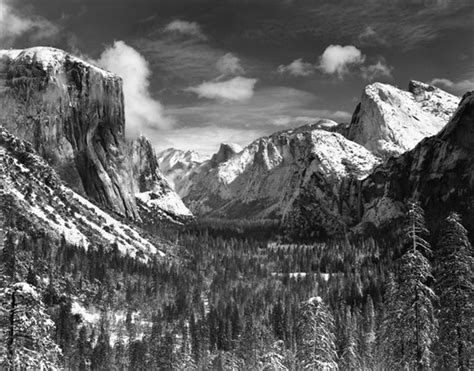 Ansel Adams Yosemite Valley Winter Snow Photography