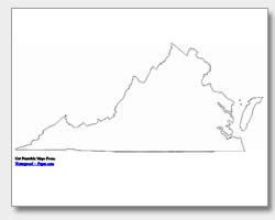 Printable Virginia Maps | State Outline, County, Cities