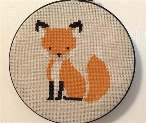 Fox Cross Stitch Pattern [Free Woodland Fox Cross Stitch Pattern]