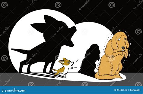 Two dogs illustration stock vector. Image of shadow, white - 24487618