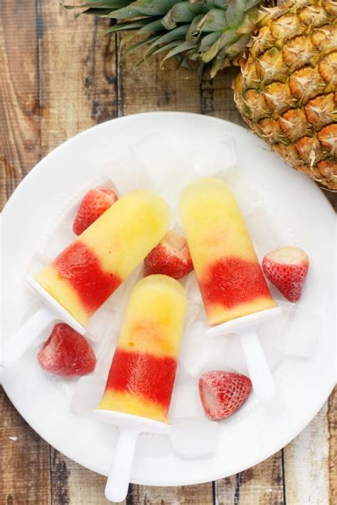 Pineapple Strawberry Ice Pops - Frugal Mom Eh!