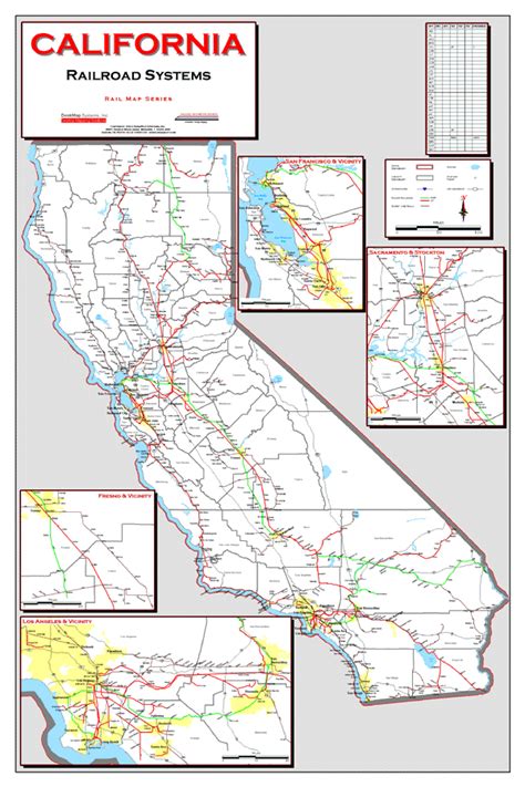 California Railroad Map by Railroad Information Service | Maps.com.com