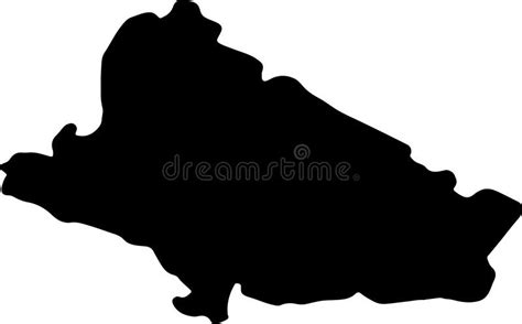 Bjelovarsko-bilogorska Croatia Silhouette Map with Transparent Background Stock Vector ...