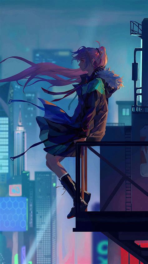 City Anime Girl Alone, anime alone girl HD phone wallpaper | Pxfuel