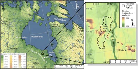 Location of the study region in the Hudson Bay Lowlands, Ontario,... | Download Scientific Diagram