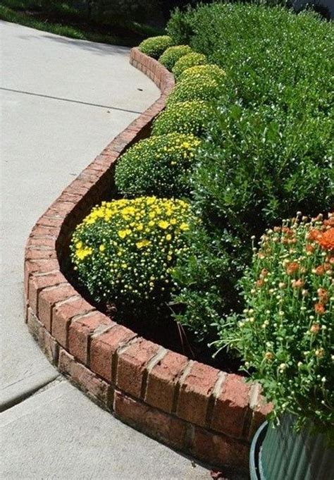 brick flower bed edging - How To Make A Flower Bed Edging In Your House? | Brick garden, Brick ...