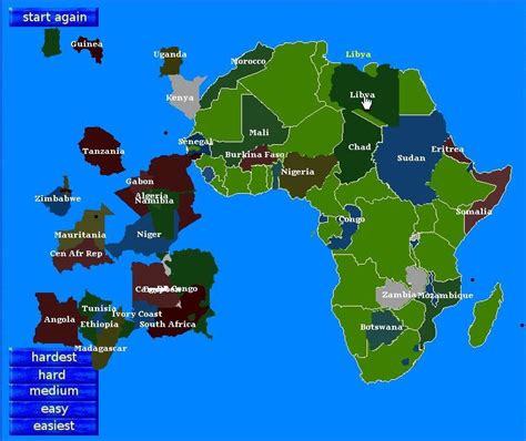 Interactive Map Of Africa Game