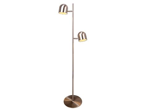 LEDlux Blakely LED Dimmable 2 Light Floor Lamp in Brushed Chrome | Floor lamp, Chrome floor ...