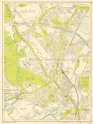 [Map sections 4 & 5 - Watford Bushey Oxhey Rickmansworth Cassiobury Park] by Geographers A-Z Map ...