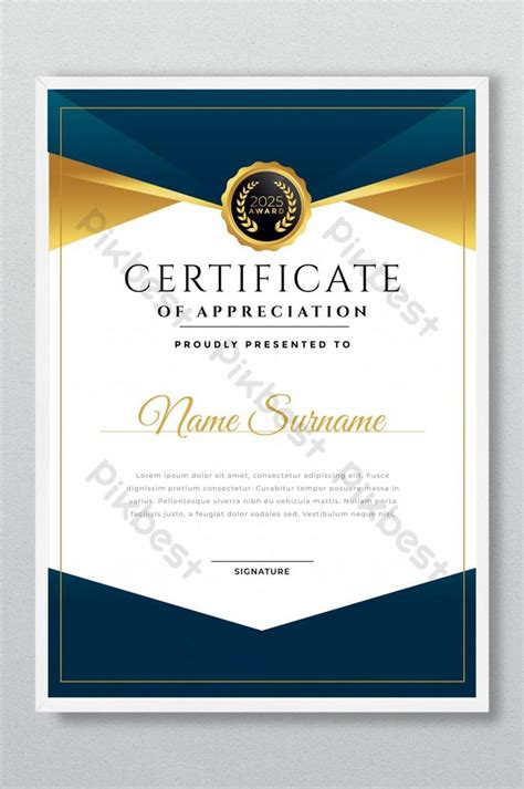 Luxury Certificate Template Design | PSD Free Download - Pikbest