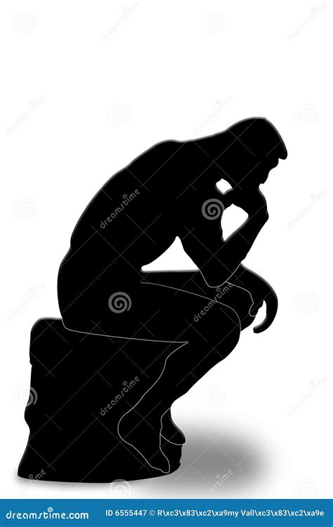 The Thinker Cartoon Vector | CartoonDealer.com #9666941