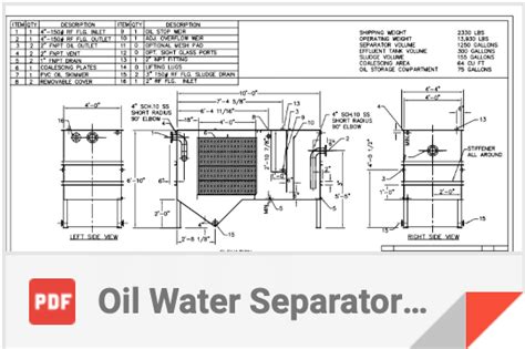 Above Ground Oil Water Separator Specifications and Drawings – Wash Bay ...