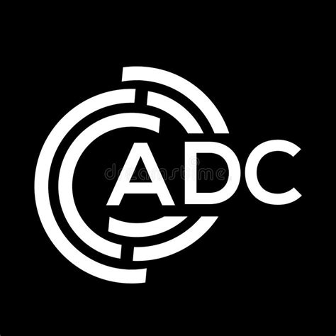 ADC Letter Logo Design on Black Background. ADC Creative Initials ...