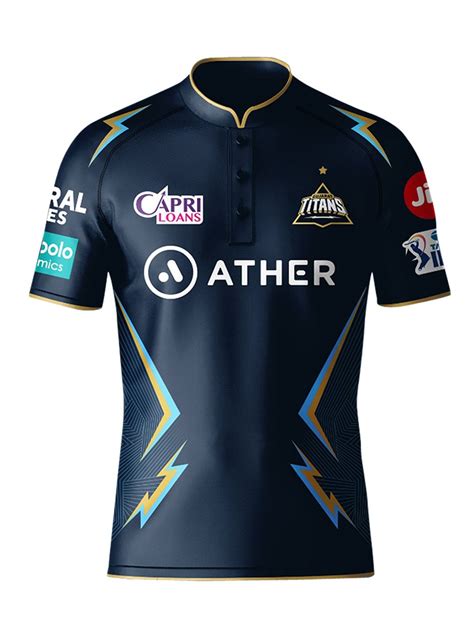 Buy Mens Navy Blue Gujarat Titans Official IPL-2023 Jersey From Fancode ...