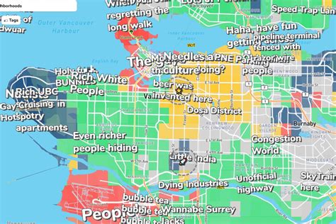 Vancouver Neighborhoods As Defined By The Internet (MAP)