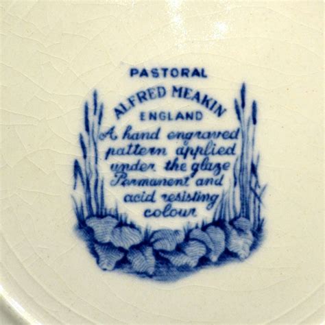 Alfred Meakin Pastoral Blue and White China Side Plate – Vintage Farmhouse Antiques