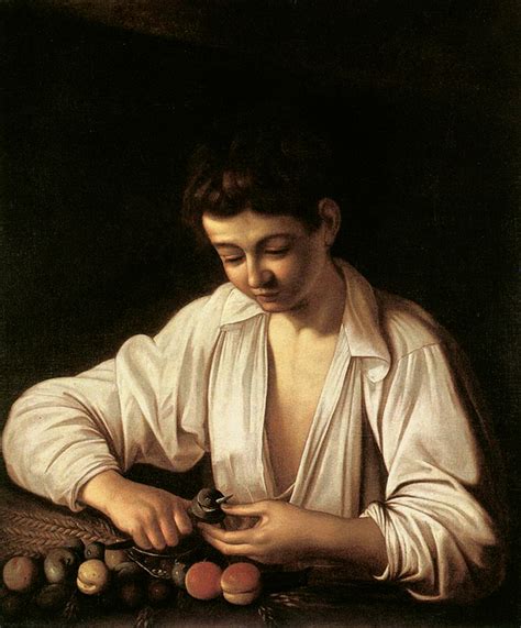 "Boy Peeling Fruit" Michelangelo Merisi da Caravaggio - Artwork on USEUM