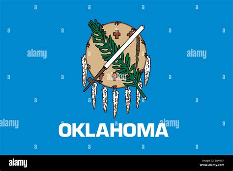 Oklahoma state flag Stock Photo - Alamy