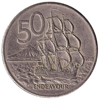 50 cent coin New Zealand old large type - Exchange yours today