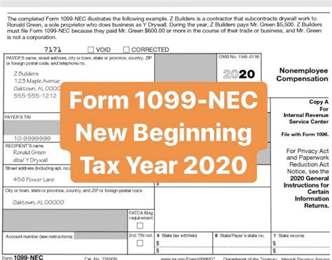 Form 1099-Nec 2025 - Carlee Pegeen
