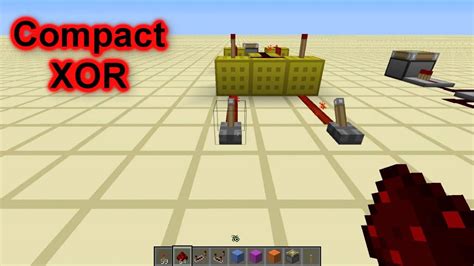 Minecraft redstone comparator XOR gate - Compact, Easy - YouTube