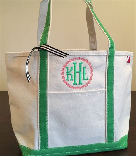 Canvas Monogrammed Beach Bag Pool Tote Bag Personalized Custom