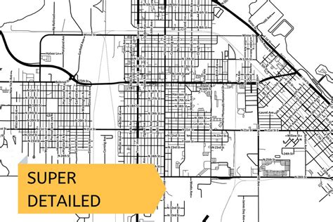 Duluth MN Map Print with Street Names Minnesota USA City | Etsy