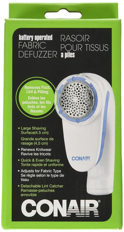 Conair Battery Operated Fabric Defuzzer - Shaver, White