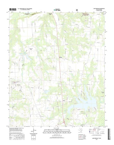 MyTopo Lake Bonham, Texas USGS Quad Topo Map