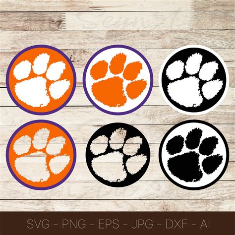 Clemson Paw Svg SVG Cricut Instant Download Ai Dxf Eps - Etsy