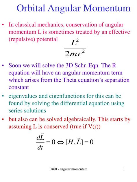 PPT - Orbital Angular Momentum PowerPoint Presentation - ID:153582