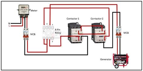 Automatic Transfrer Switch using 8 pin Relay - Electrician Idea